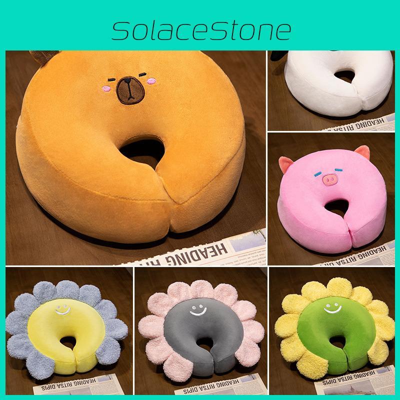 Adorable Cartoon Sunflower Memory Foam Nap Pillow For Kids Desk Rest Removable Cover