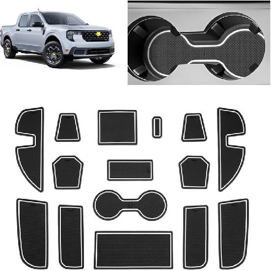 SKTU Door Slot Mat for 2025 2026 Chevrolet Equinox Door Groove Gate Pad 17Pcs Fit 2025 2026 Chevy Equinox Accessories Door Compartment Cup Center