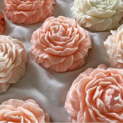 1PC große Pfingstrose Blume Silikonform hausgemachte Duftkerze Form Gips DIY Blume handgemachte Seife Form Kerzenherstellung