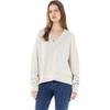 Calvin Klein V-Neck Solid Color Pullover Sweater Women Tops Off-White J220488-ACF