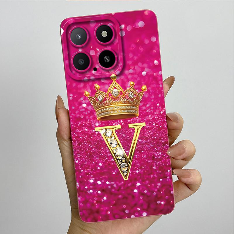 Casing For Honor X5b 2024 Phone Case Crown Letters Silicone Soft Full Protective Back Cover For HonorX5b X 5b+ Plus Coque Fundas