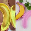 2pcs Durable Plastic Banana Keeper Box - Portable Reusable Fruit Storage Case with Clip-On Lid for Travel & Outdoor Use