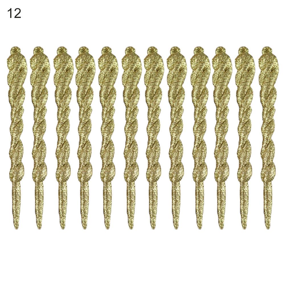 12 Stücke Simulation Gefälschte Eiszapfen Prop mit Seil Weihnachten Baum Hängen Party Ornament