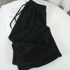 Women's Solid-Color Fleece-Lined Cuffed Sweatpants with Simple Pockets for Fall/Winter: Casual Athletic Pants