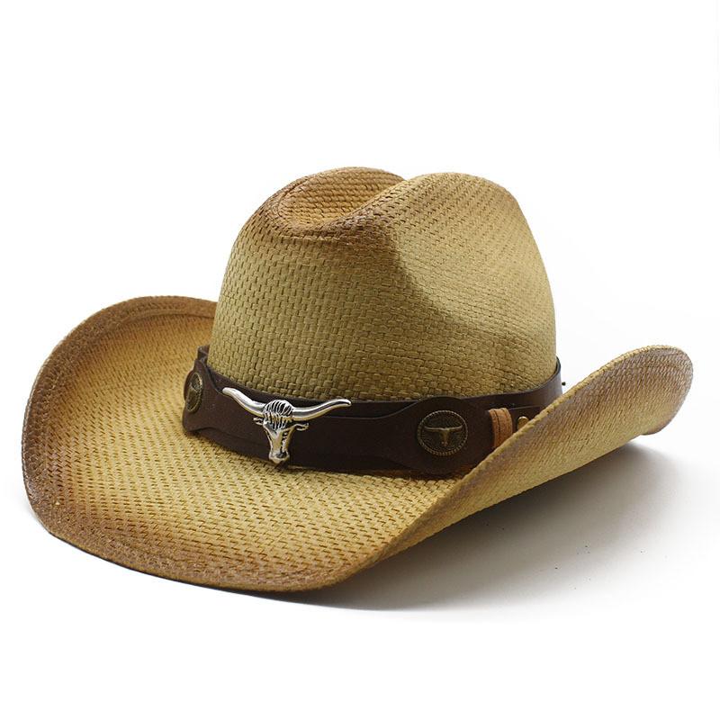 Straw Hat With Wide Brim For Summer Sun Protection And Outdoor Casual Wear