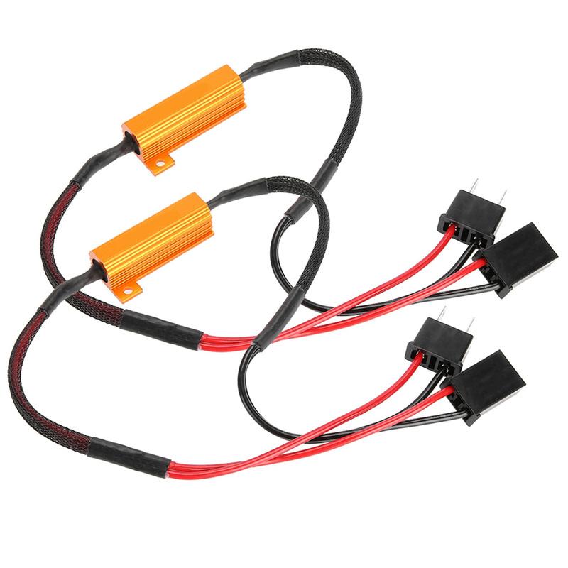 Car Load Resistor Car LED Decoders for H7 Headlight Anti Hyper Flash No Error Load Resistor Wiring Load Resistor Decoder