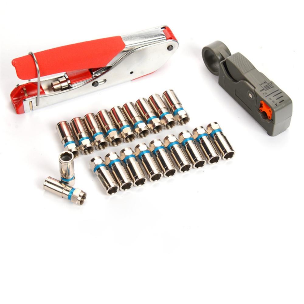 Qualität geeignet für F-Stecker, Heim-TV, CATV, CT, Koaxialkabel, Quetschzange, Abisolierzangen-Set, Drahtklemmen-Kombinationswerkzeug