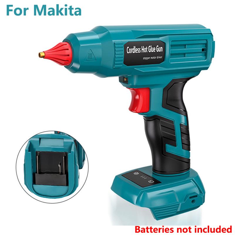 100W Hot Melt Glue Gun With LED Light For Dewalt For Makita/Milwaukee/Bosch/Ryobi 18V Li-ion Battery For Manual Work Repair