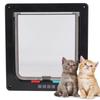 ABS Acrylic Pet Cats Screen Door Window Lockable Waterproof Medium Cat Flap (black)