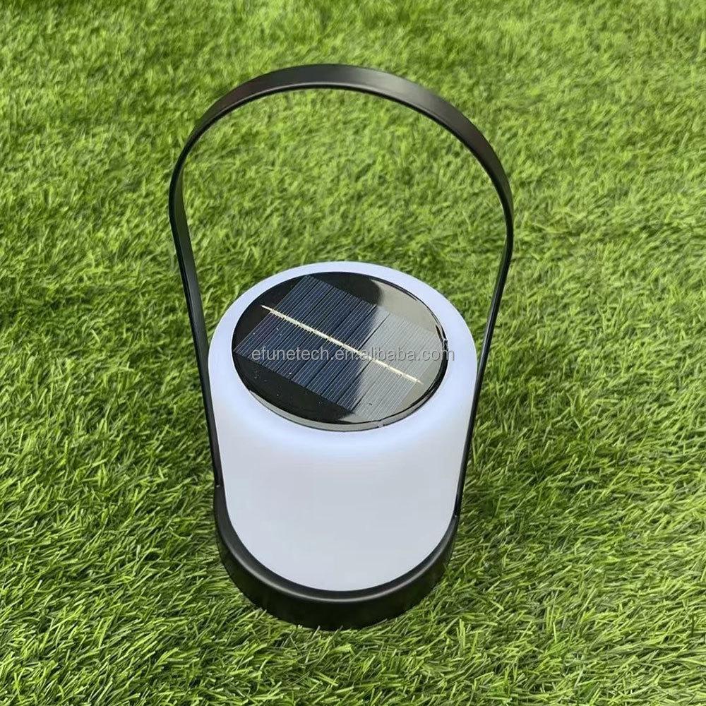 Portable LED Tent Lantern Solar Powered Night Light with 3 Modes PE Plastic Body Water Resistant for Backpacking Camping Hiking