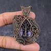 Natural Sage Amethyst Handmade Copper Wire Wrap Tree Of Life Pendant 2.64" z6C14