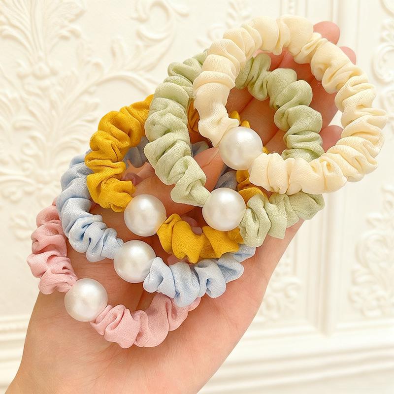 Elegant Pearl Hair Tie - Gentle on Hair, High Elasticity, Charming and Durable Hair Accessory for Women