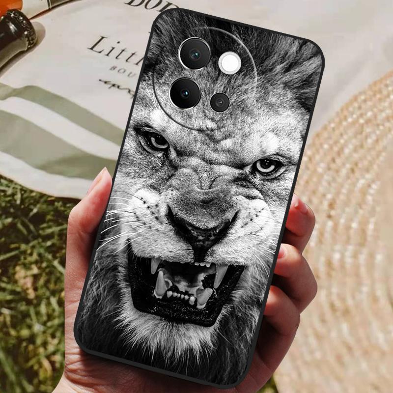 For VIVO V40 Lite 5G Case Soft Silicone Cover Black Bumper TPU For Vivo V40 Lite 5G Phone Cases V40Lite Shockproof Back Covers