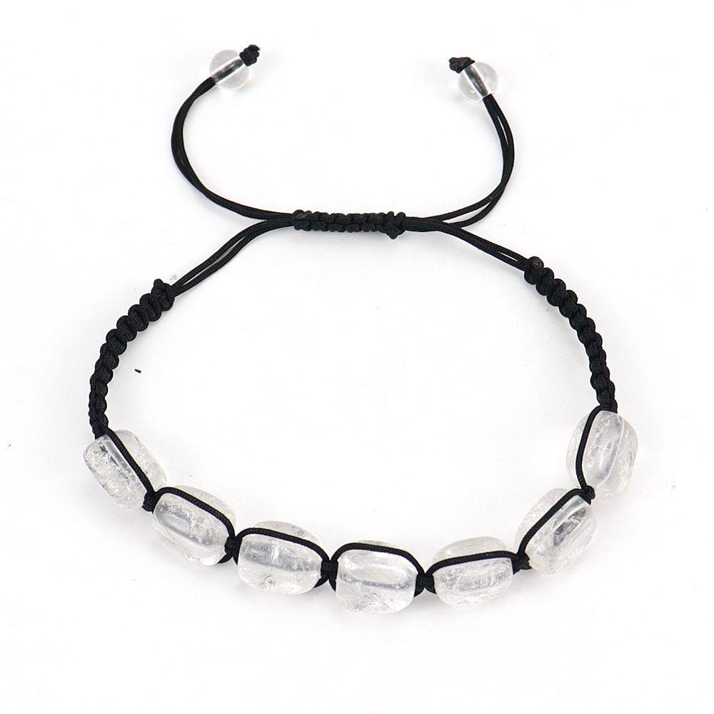 Hand-Woven Colorful Crystal Bracelet Rectangular Stone Yoga Bracelet B62