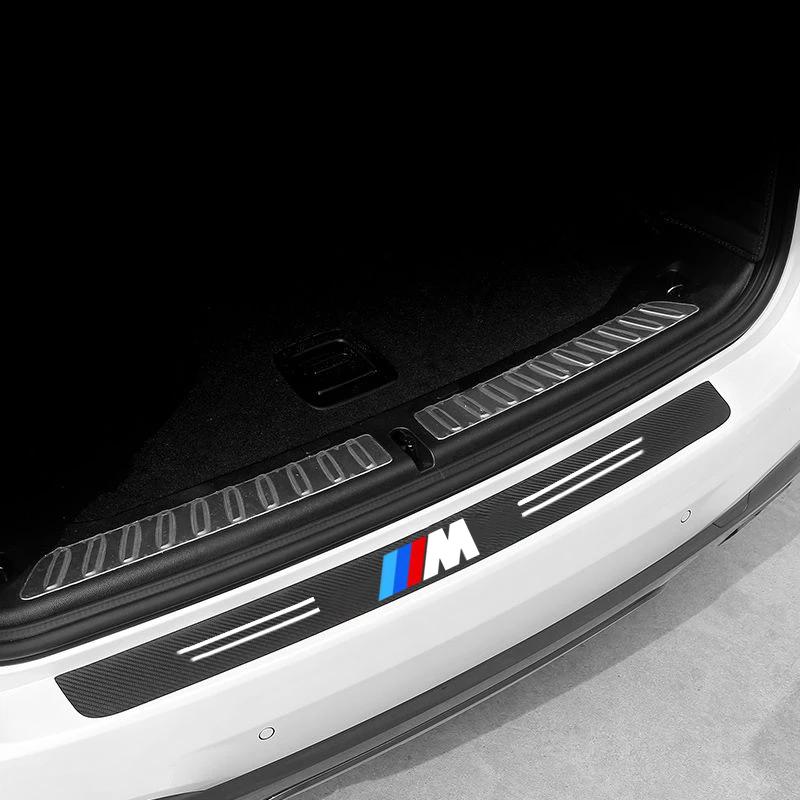 MLKQ6 60X7CM Carbon Fiber Car Door Threshold Protective Sticker For BMW M Emblem E46 E36 E34 F10 E90 F30 E60 F30 E53 E30 E92 E87