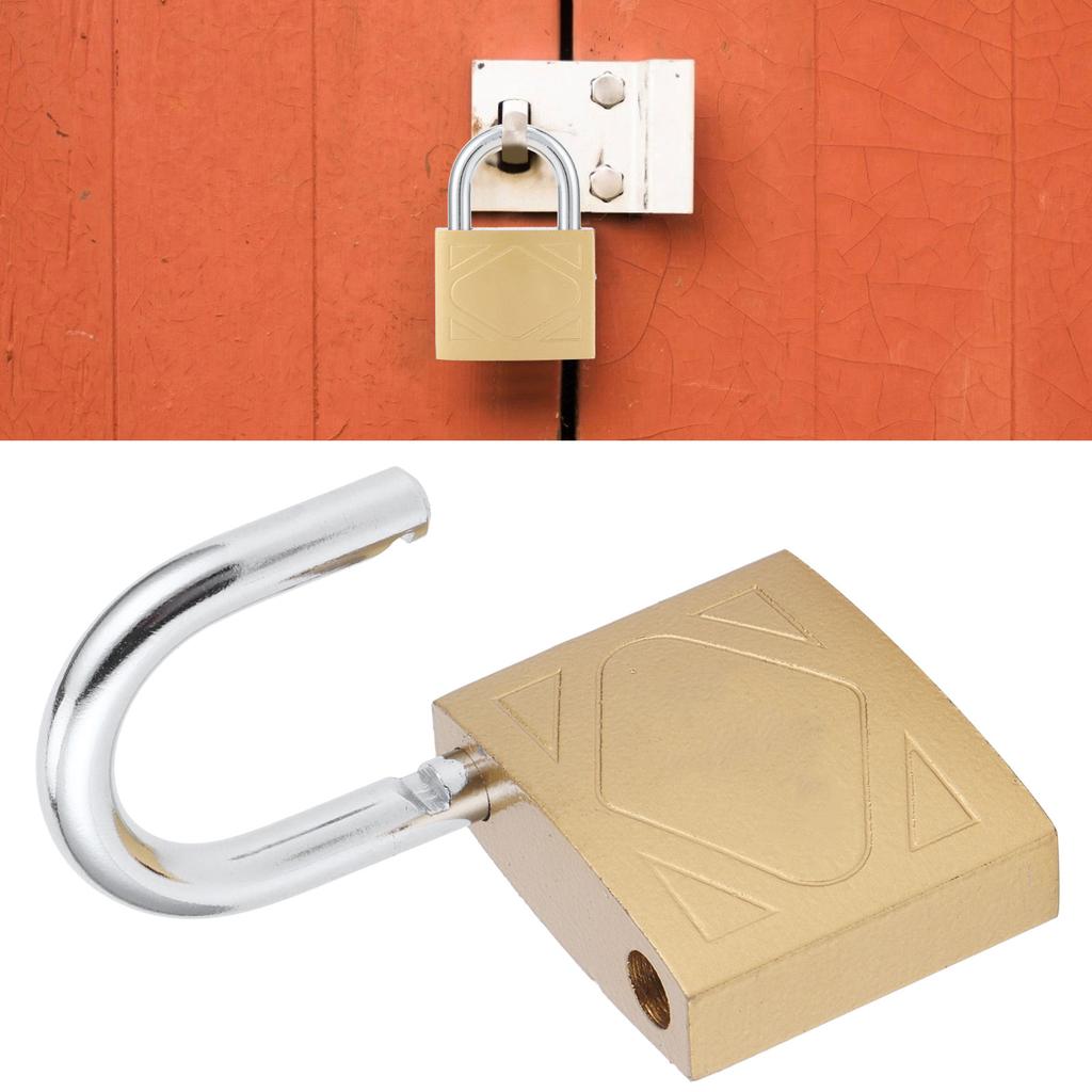 Household Outdoor Padlock with 3 Keys MediumThick Brass Iron Padlock for Door Cabinet(40mm )