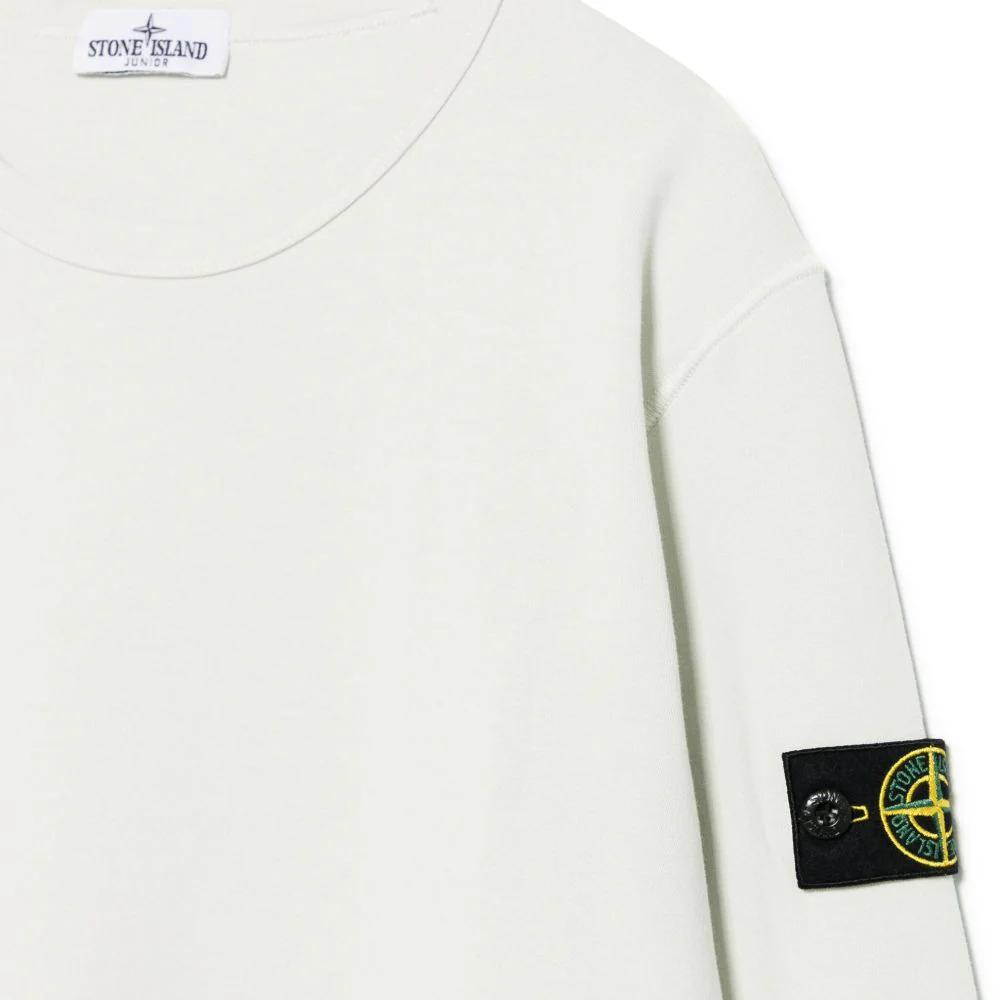 Stone Island Sweatshirt Kids Solid Color Crew Neck Badge Long Sleeve Kids tops Gray K1S1661000-11S0040-V006A