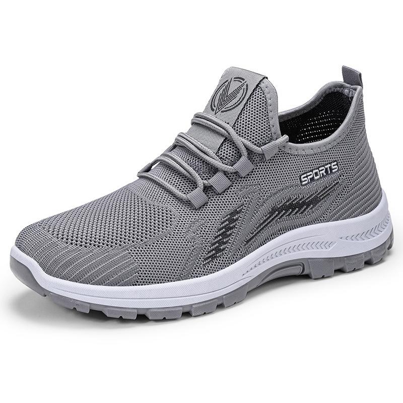 Men's Shoes Sports Shoes Summer New Soft Sole Comfortable Running Shoes Breathable Mesh Shoes Non-smelling Feet Flying Shoes Men's Shoes