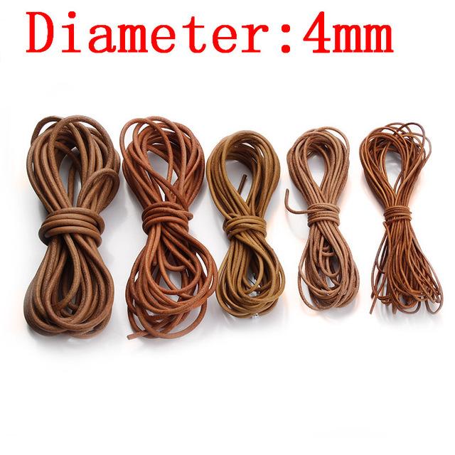 2-5m 2.5 3 4 mm Genuine Leather Cord String Rope for DIY Necklace Bracelet DIY Jewelry Making Accessories Jewelry Findings