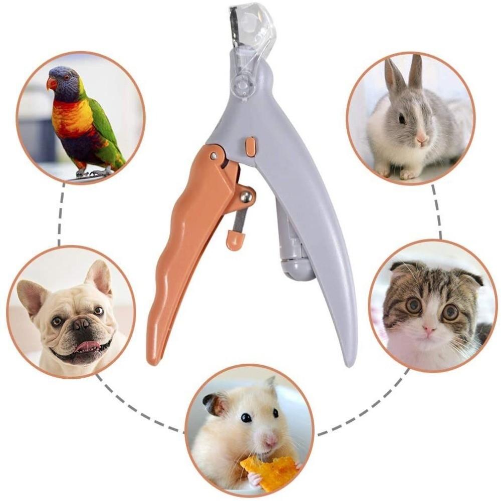 LED Light Pet Nail Clipper 5x Magnification Professional Cat Nail Clippers Cleaning Non-slip Handle Dog Nail Clippers