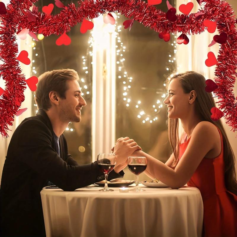 Latests Models Large Red Heart Garland with Plastic Love Hearts - Valentine's Wedding Arch, Door &Balcony Decoration Suitable