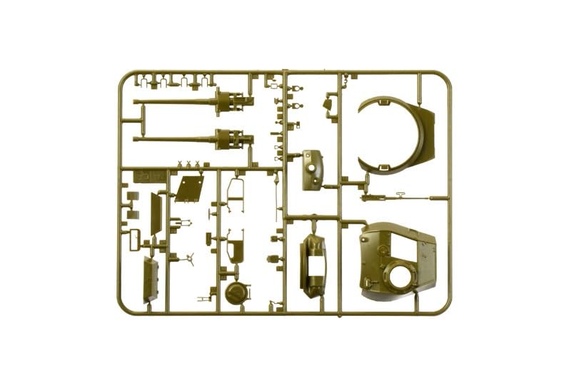 PLATZ Italeri 1/35 Scale Liberal M24 Chaffee Light Tank, Korean War, Aluminum Barrel, 6 Markings Included, Plastic Model Kit IT6587 (Tank)