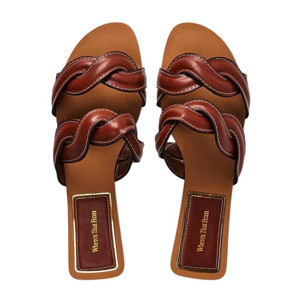 Where's That From Womens/Ladies Braided Casual Flat Sandals