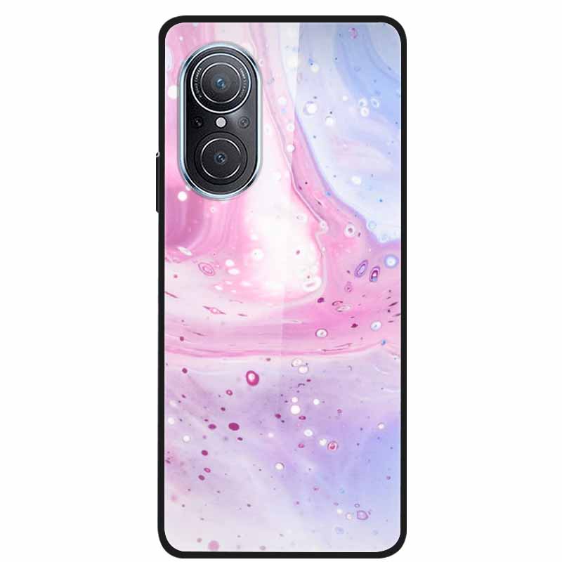 For Huawei Nova 9 10 Case Marble Tempered Glass Cover Hard Back Case For Huawei Nova9 10 SE Capa Nova10 Shockproof Funda Coque