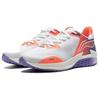 New LiNing Cushioning, Wear Resistant Low Top Sprint Running Shoes Women's White Orange ARMT030-5