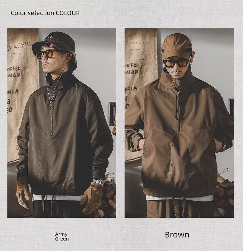 Chaqueta informal estilo retro americano para hombre: ropa de trabajo holgada y moderna para primavera y otoño.