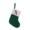 1 Stück Monogramm Gestrickte Socken Grün A-Z Buchstabe Hängende Weihnachtsstrümpfe Kamin Weihnachtsbaum Hängend Party Dekoration