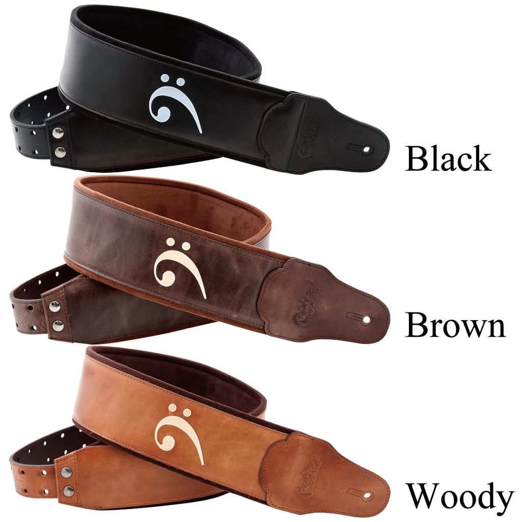 STRAPS 8cm Brown RightOn! Guitar/Bass Strap, Wide, 98-153cm Long, FAKEY,