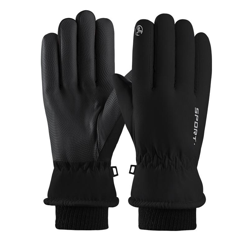 Men's Waterproof Winter Motorcycle Gloves: Thick, Warm, Velvet-Lined for Outdoor Skiing