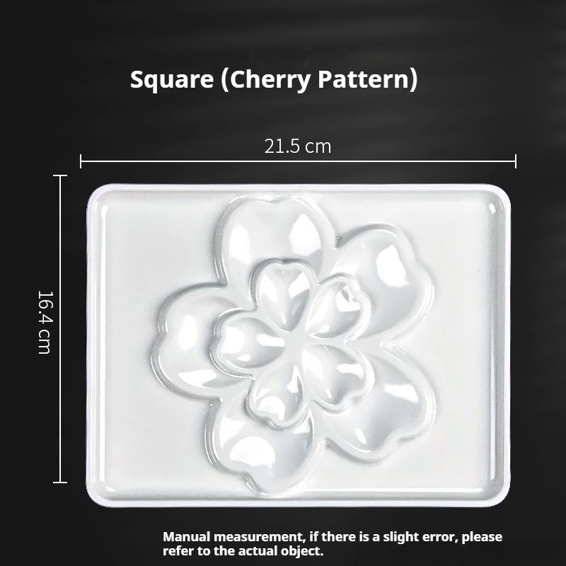 Borrence Paint Tray Palette Reusable Imitation Ceramic Paint Palette Tray for Artist Acrylic Watercolor Oil Painting DIY Craft