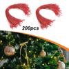 200 Pieces Ornament Hangers for Christmas Decorative with Snap Festive Ornament Strings Hanging Decorations Ropes for Home Party