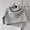 Thicken Knitted Shawl Warm Women Winter Shawl Simple Scarves Knitwear  Girl