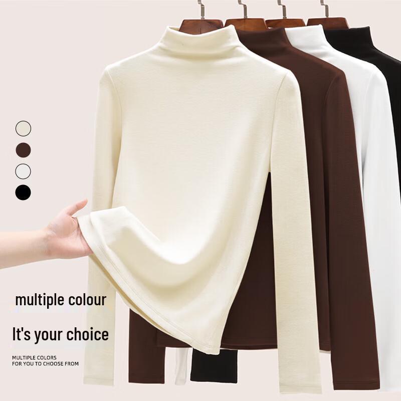 Jeanswest Women's Fleece-Lined Stand-Up Collar Thermal Tee