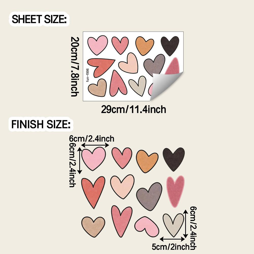 Inimă Pictată Combinată Dormitor Cameră Copii Decorațiune și Înfrumusețare Acasă Autocolante de Perete