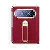 Applicable To Huawei PuraXMax Folding Screen Mobile Phone Case Lens All-inclusive Plain Leather Double Central Axis Rotating Bracket  Case