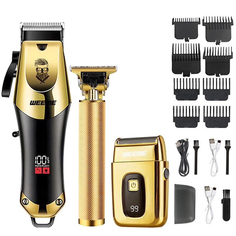 WEEME 806 Electric Hair Clipper UBS Rechargeable Cordless Beard Trimmer Men Powerful Electric Hair Clipper Trimming Tool