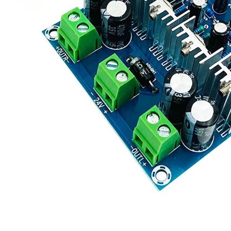 Circuit Power Amplifier Board 24V 2 Channel Sound Amplifier Circuit Board TIP41C TIP42C Chip Class A Easy Installation