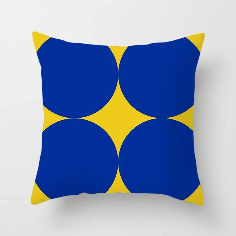 Simple Geometric Pattern Decorative Pillowcase Car Sofa Square Cushion Pillowcase