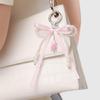 Versatile Ribbon Pearls Bowknot Key Rings with Turtles Pendant Charming Keychain Accessory for Backpacks and Purses