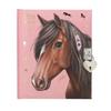 Secret Diary - Miss Melody - Heart-shaped Lock - 192 Pages - Pink Horse Pattern