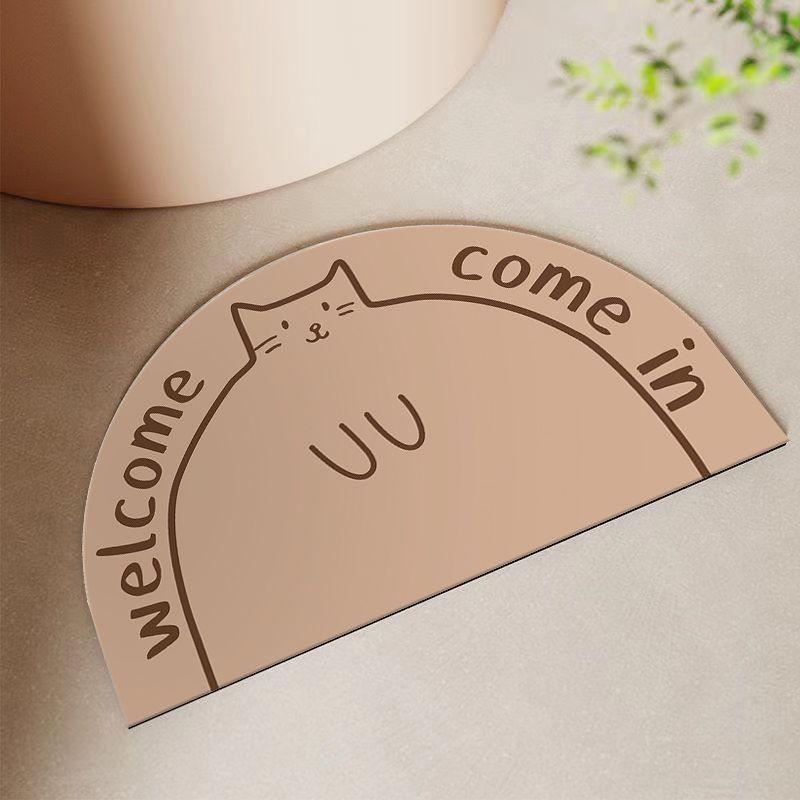 

ins wind cartoon diatom mud floor mat bathroom soft foot stepping absorbent mat toilet quick drying mat toilet non-slip mat 40X60cm 15.7X23.6in