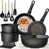 Multi-Functional Ceramic Non-Stick Cookware Set: Detachable Wok, Frying Pan, and Soup Pot