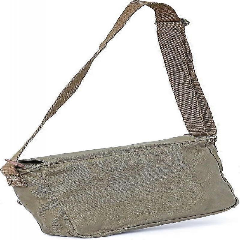 Bolsa Mensageiro Vintage Saco Militar Crossbody Bolsa de Ombro Bolsa Carteiro de Lona Múltiplos Bolsos Cabe iPad de 9,7 Polegadas Verde