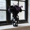 Gothic Skull Flower Vase Ornament Spooky Black White Skull Dried Artificial Flower Holder