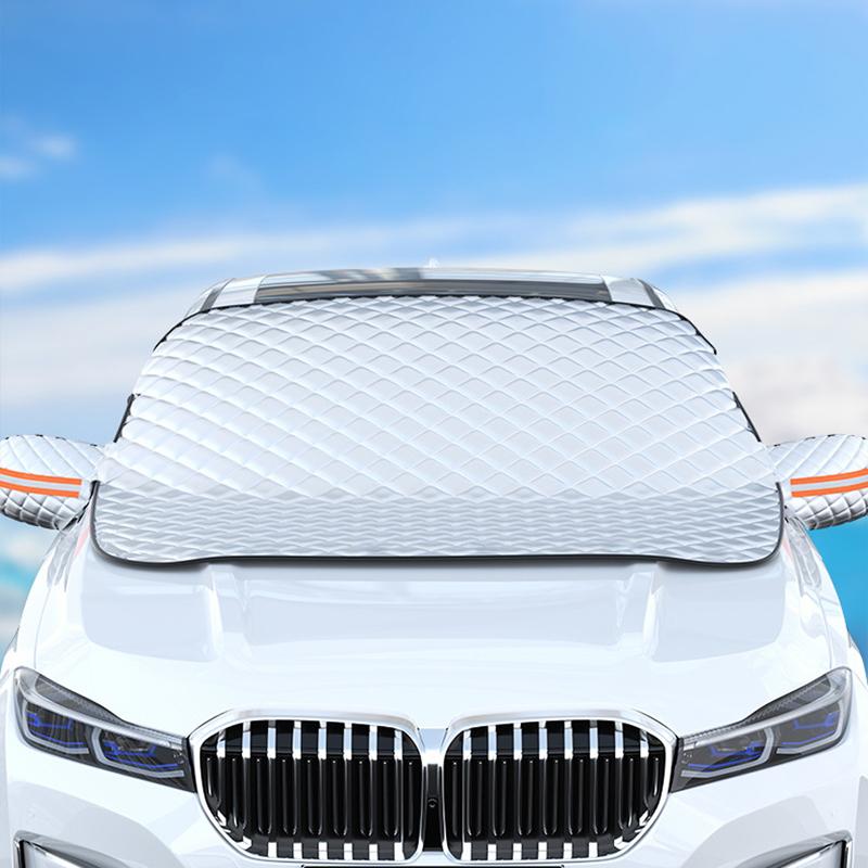 SEAMETAL Magnetische Auto-Windschutzscheiben-Schneeabdeckung Sonnenschutz für Autos Kompakte SUVs Wischer Spiegel Schutz Winddichte Abdeckung