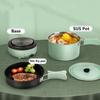 Foldable Travel Pot Multifunctional Split Stir-Fry Pan Portable Cooking Pot Electric Heating Stove Water Boiler 220V